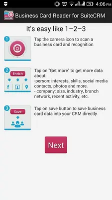 Business Card Reader for SuiteCRM android App screenshot 7